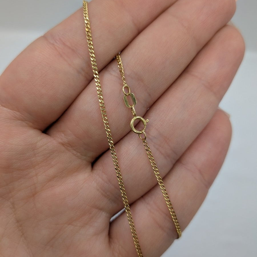 Pansarlänk 59cm 1,4mm i 18k guld - Smyckesbanken