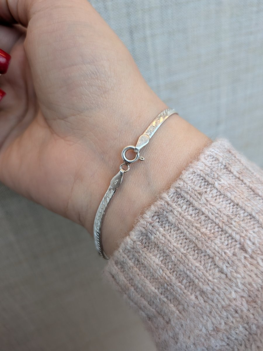 Silverarmband manglad ormlänk - Smyckesbanken