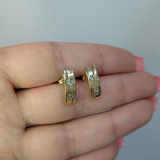 Stav örhängen 18k guld - Smyckesbanken