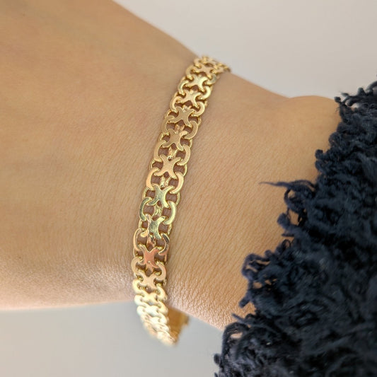 X - länk armband 18k guld 20,5mm - Smyckesbanken