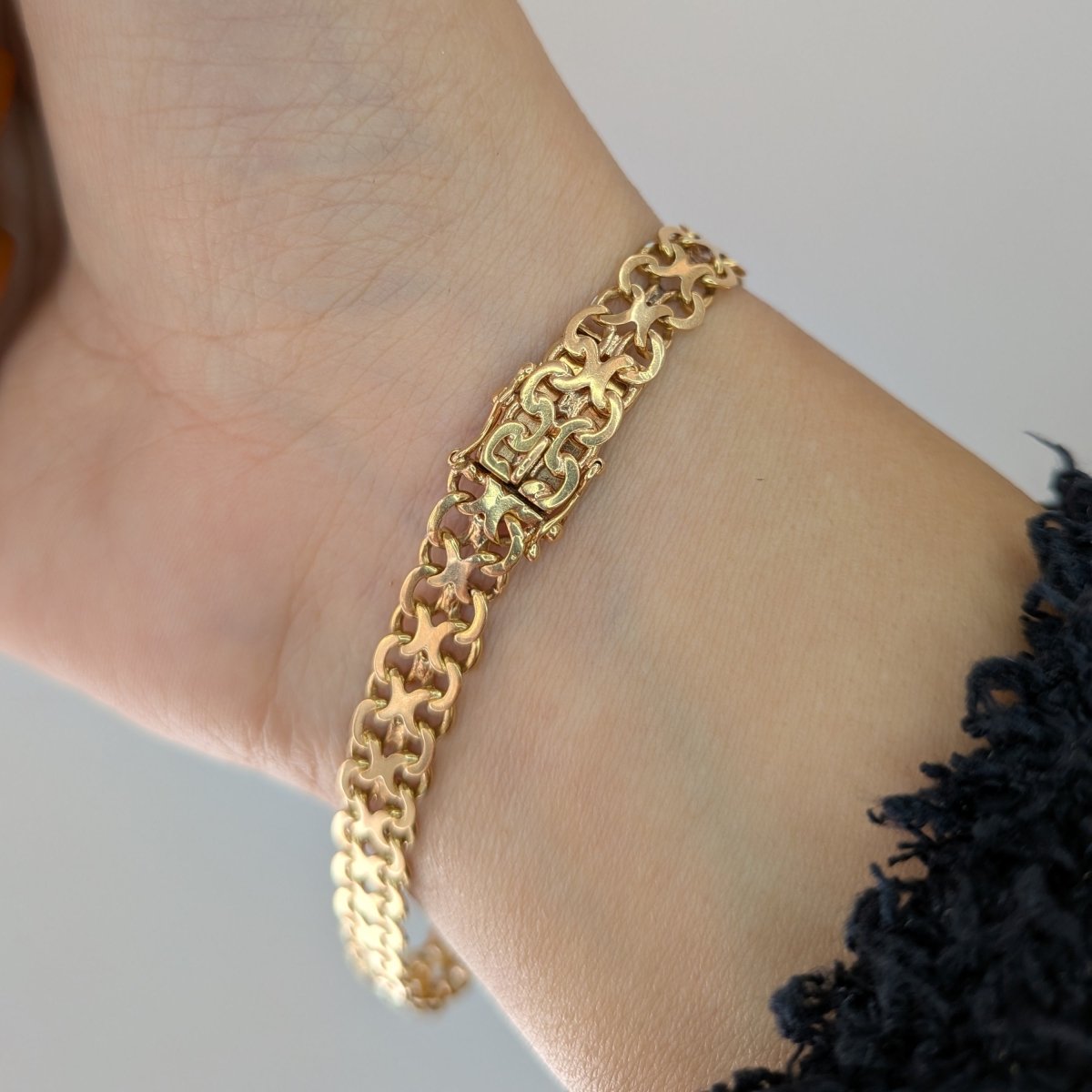 X - länk armband 18k guld 20,5mm - Smyckesbanken