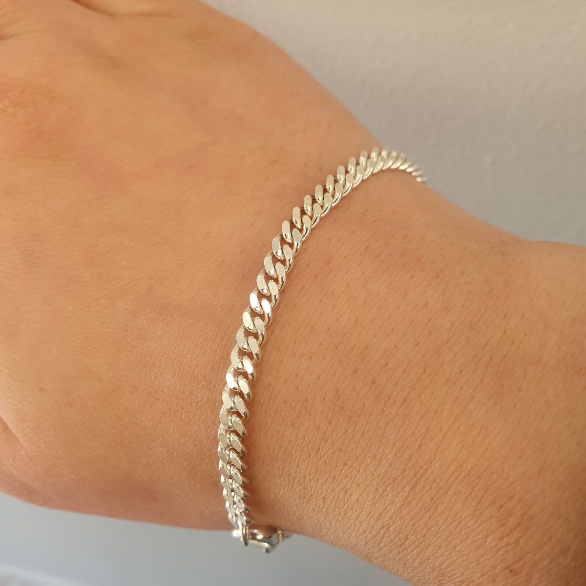 Pansar armband i äkta silver