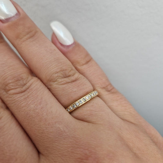 Alliansring 0,15ct WSI i 18k guld - Smyckesbanken