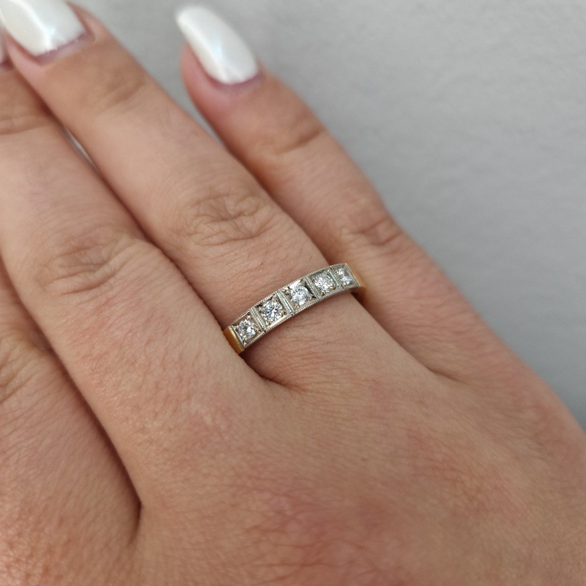 Diamantring 0,25ct och tvåfärgat 18k guld - Smyckesbanken