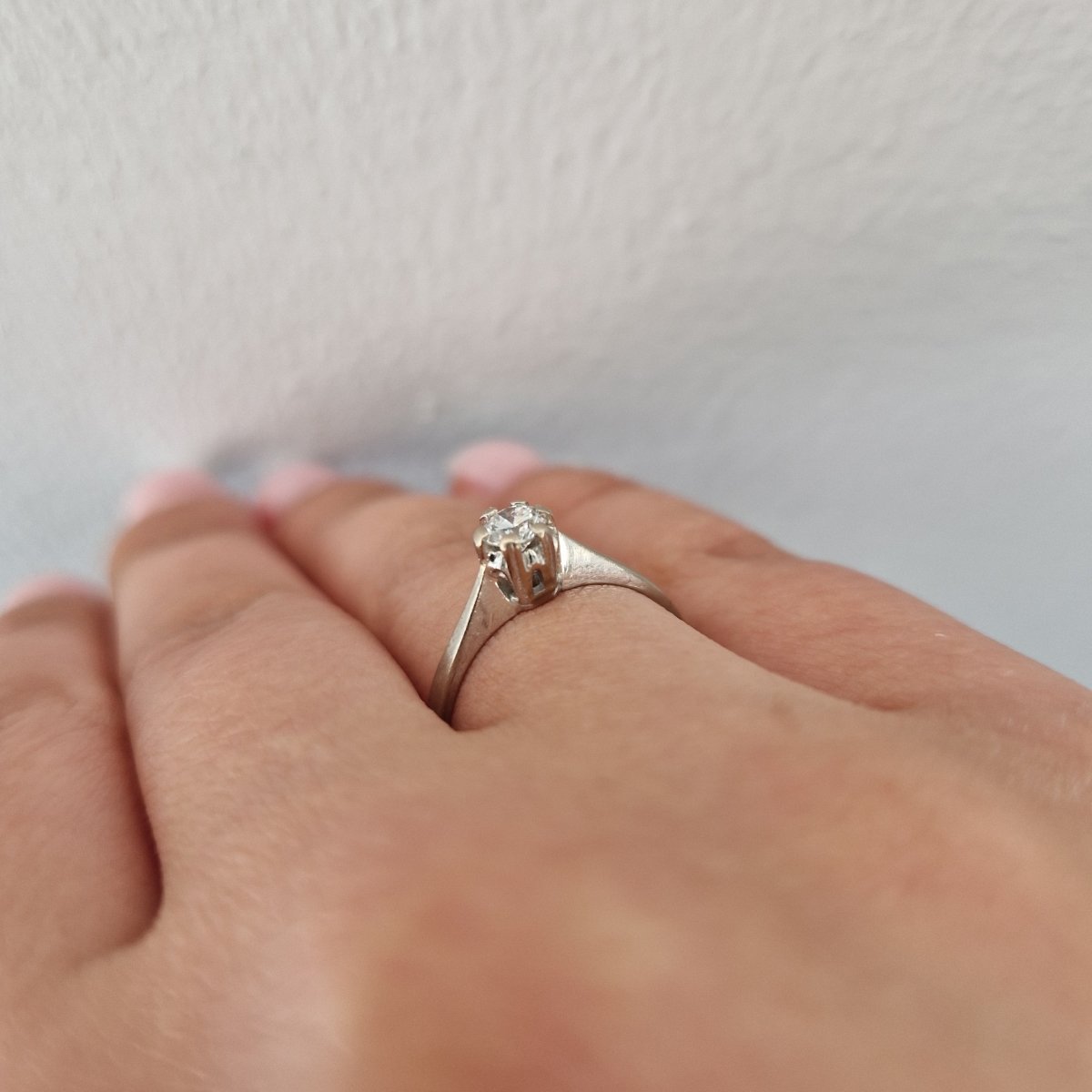 18k Vitgulds diamantring