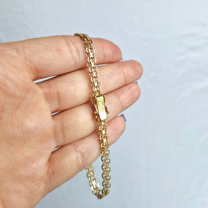 18cm X - länk armband tillverkad i 18 karat guld - Smyckesbanken