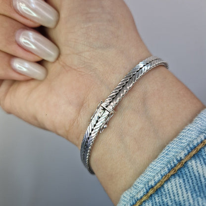 18k Vitgulds armband med diamanter 0,38ct - Smyckesbanken