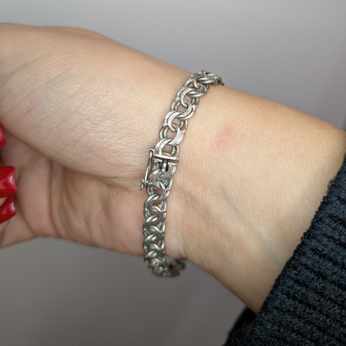 Armband Bismarck äkta silver med Kistlås