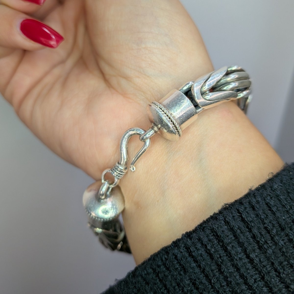 Armband rund kejsarlänk i äkta silver - Smyckesbanken