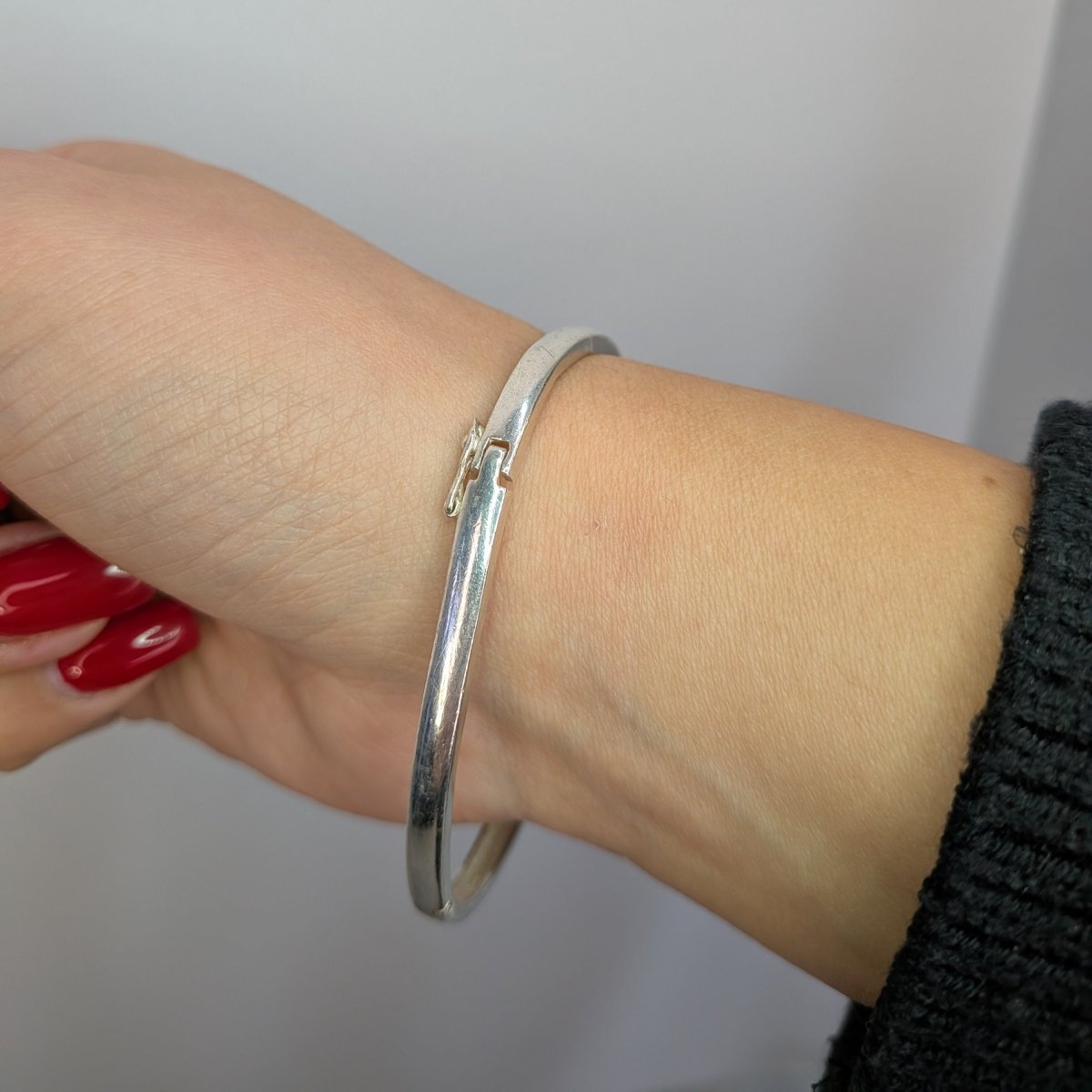 Armring blomma i äkta silver - Smyckesbanken