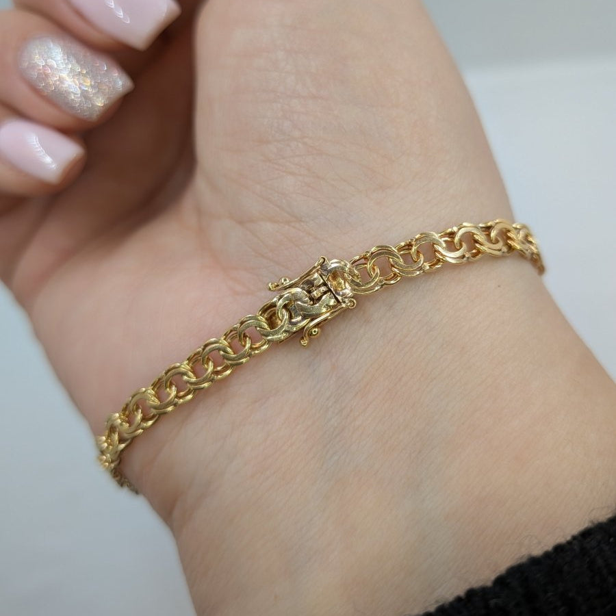 Bismarck armband 18k guld med kistlås
