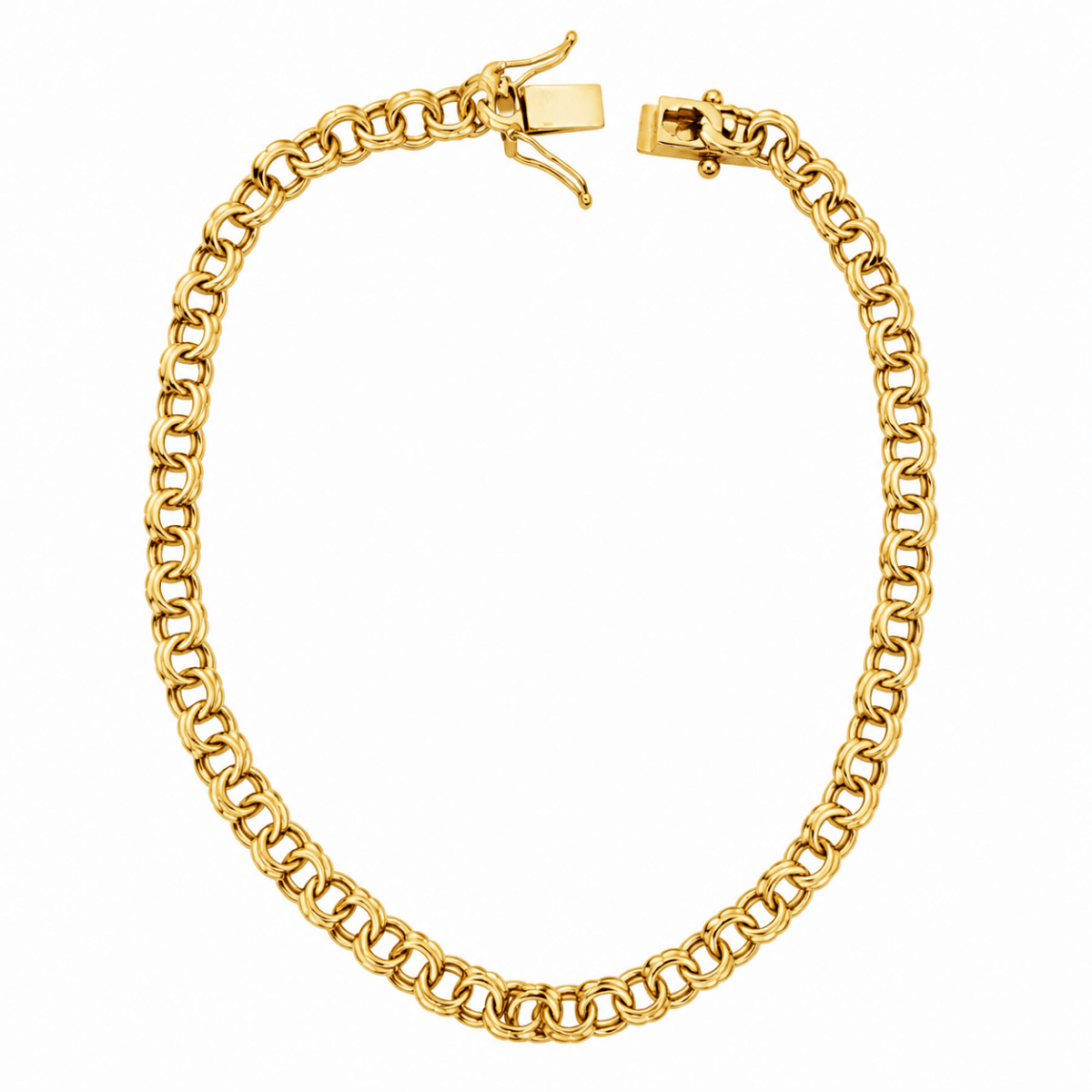 Bismarck armband 18k guld med klassiskt kistlås
