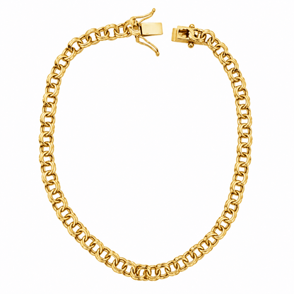 Bismarck armband 18k guld med klassiskt kistlås