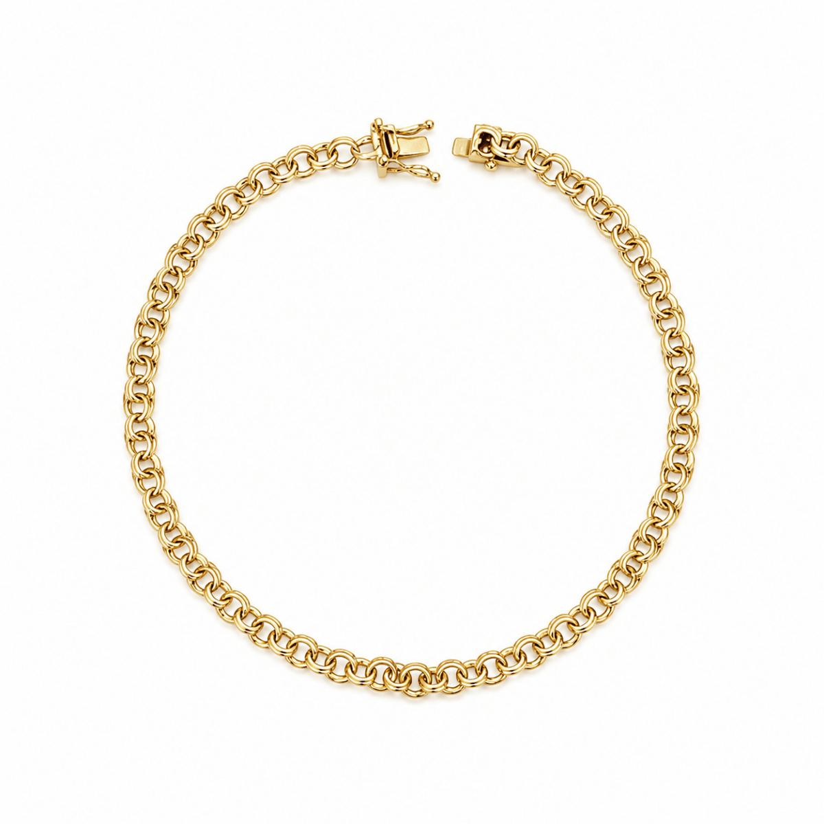 Bismarck armband med kistlås i 18k guld 