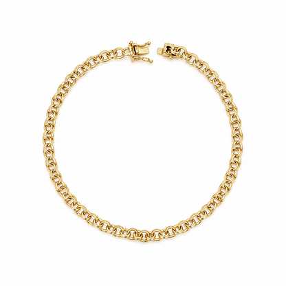 Bismarck armband med kistlås i 18k guld 