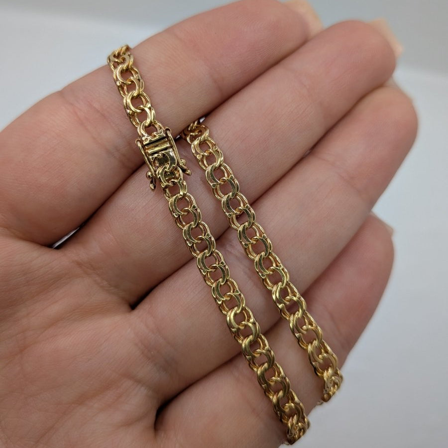 Bismarck halsband 18k guld med kistlås