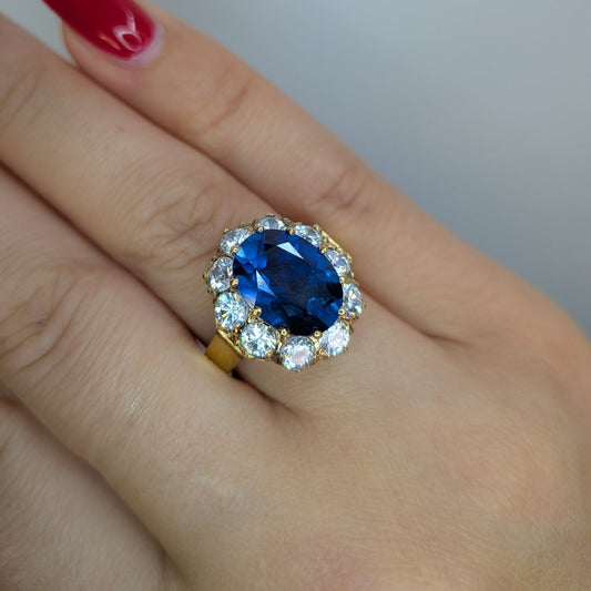 Carmose ring förgyllt silver