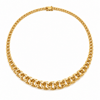 Doserad Bismarck halsband 18k guld 