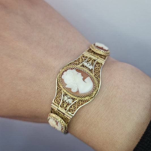 Förgyllt filigran armband