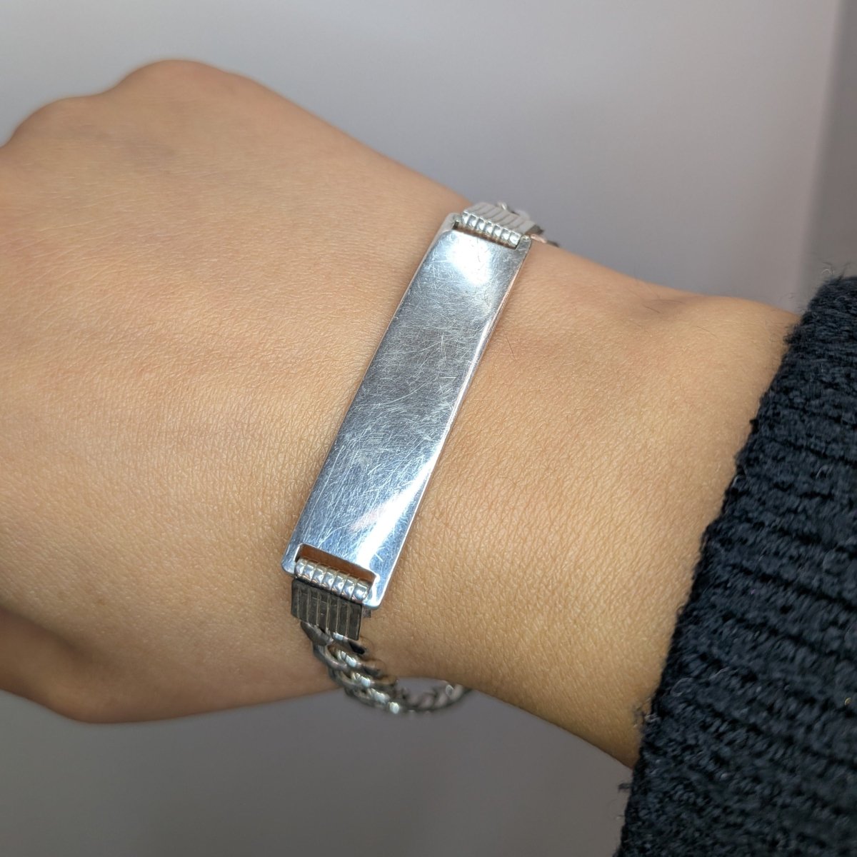 ID-armband i äkta silver