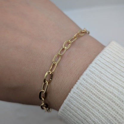 Armband ovala ringar 18k guld - Smyckesbanken
