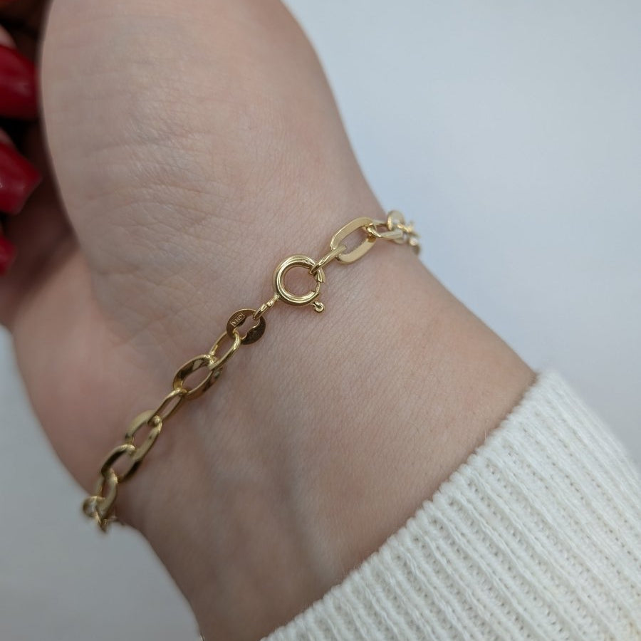 Armband ovala ringar 18k guld - Smyckesbanken