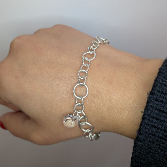 Armband ringar med kristall hjärta - Smyckesbanken