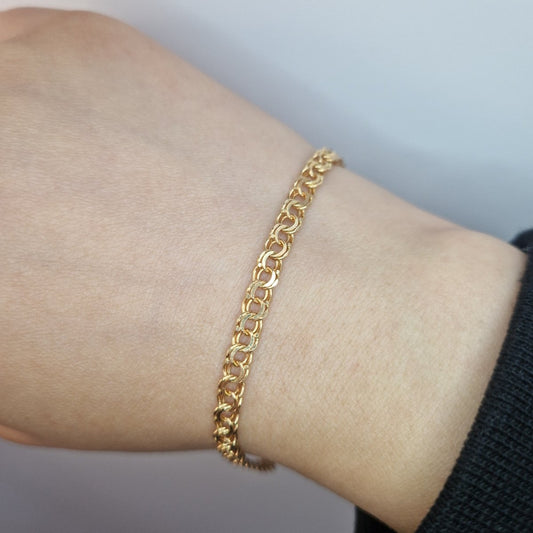 Bismarck armband 18k guld 20cm - Smyckesbanken