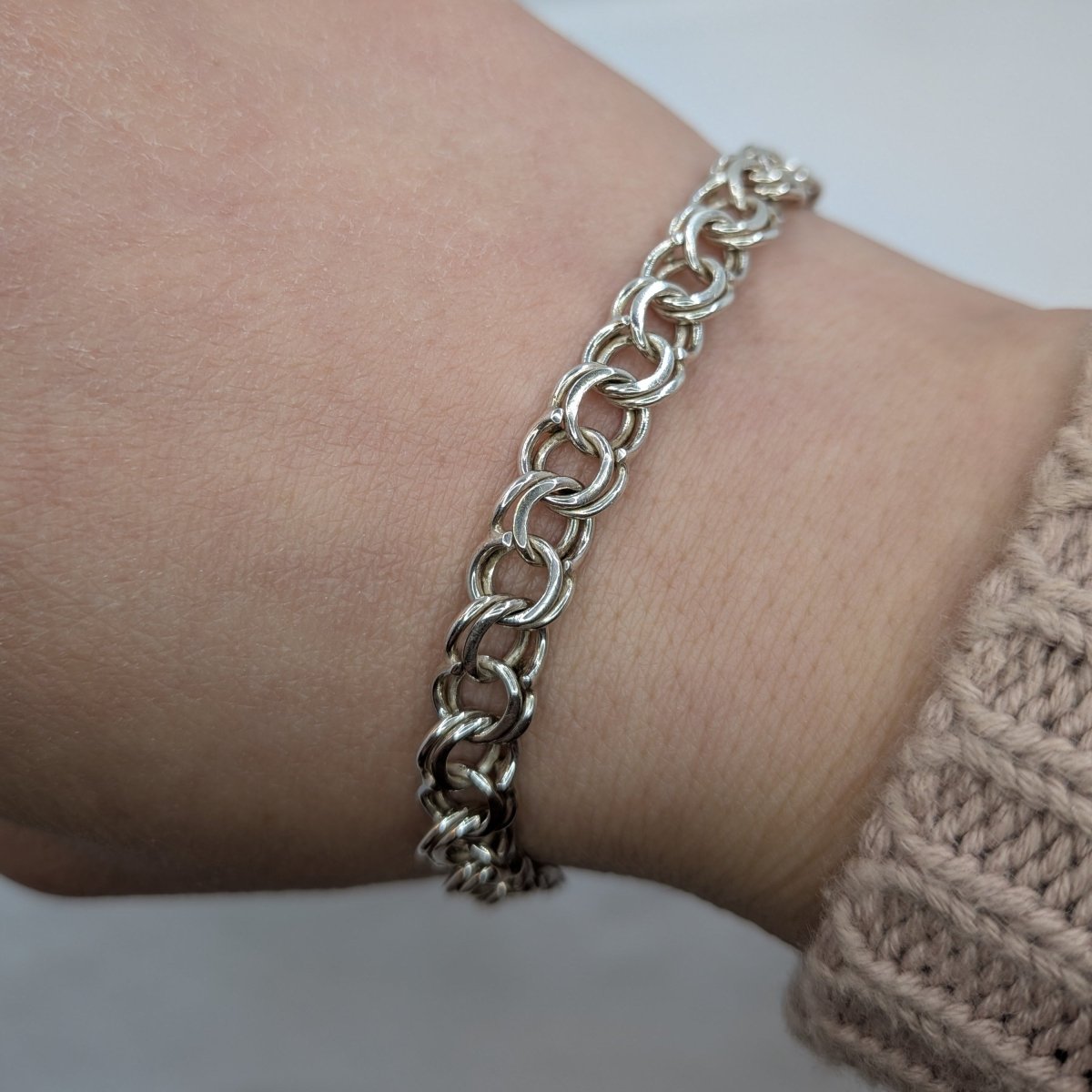 Bismarck armband i silver 20cm - Smyckesbanken