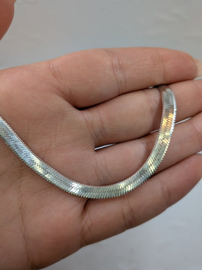 Bred manglad ormlänk i sterling silver 45 CM - Smyckesbanken