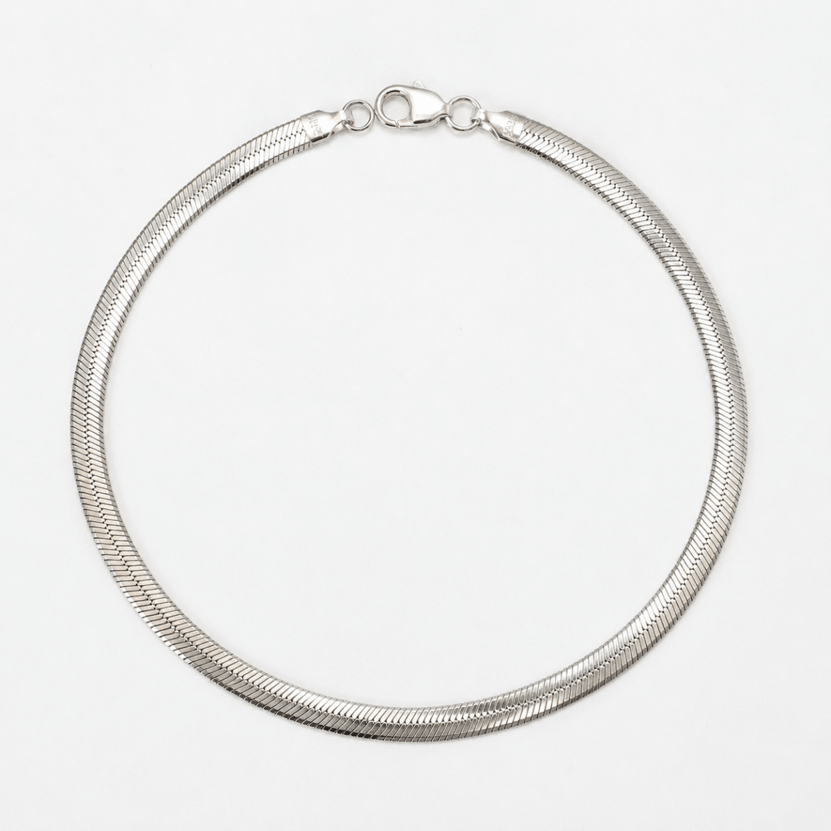 Bred manglad ormlänk i sterling silver 45 CM - Smyckesbanken
