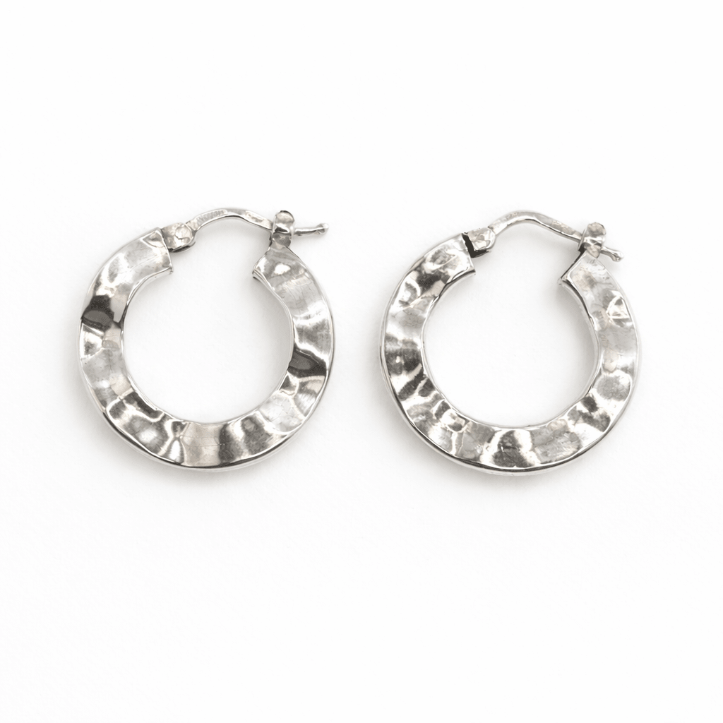 Creoler i sterling silver vågig design - Smyckesbanken