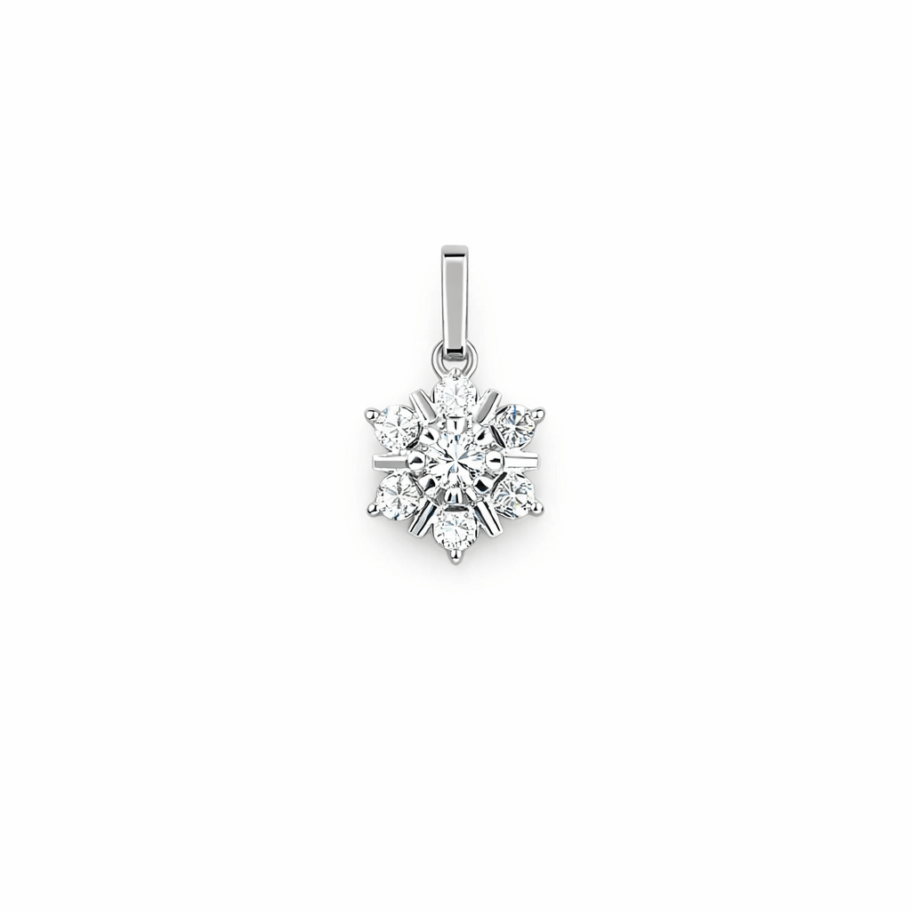 Diamant hängsmycke Is kristall 18k vitguld - Smyckesbanken