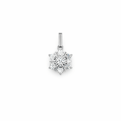 Diamant hängsmycke Is kristall 18k vitguld - Smyckesbanken