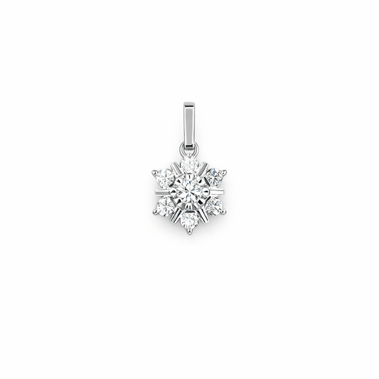 Diamant hängsmycke Is kristall 18k vitguld - Smyckesbanken