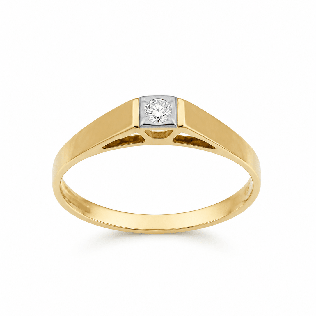 Diamant ring 18k guld 0,02ct 18,5mm - Smyckesbanken