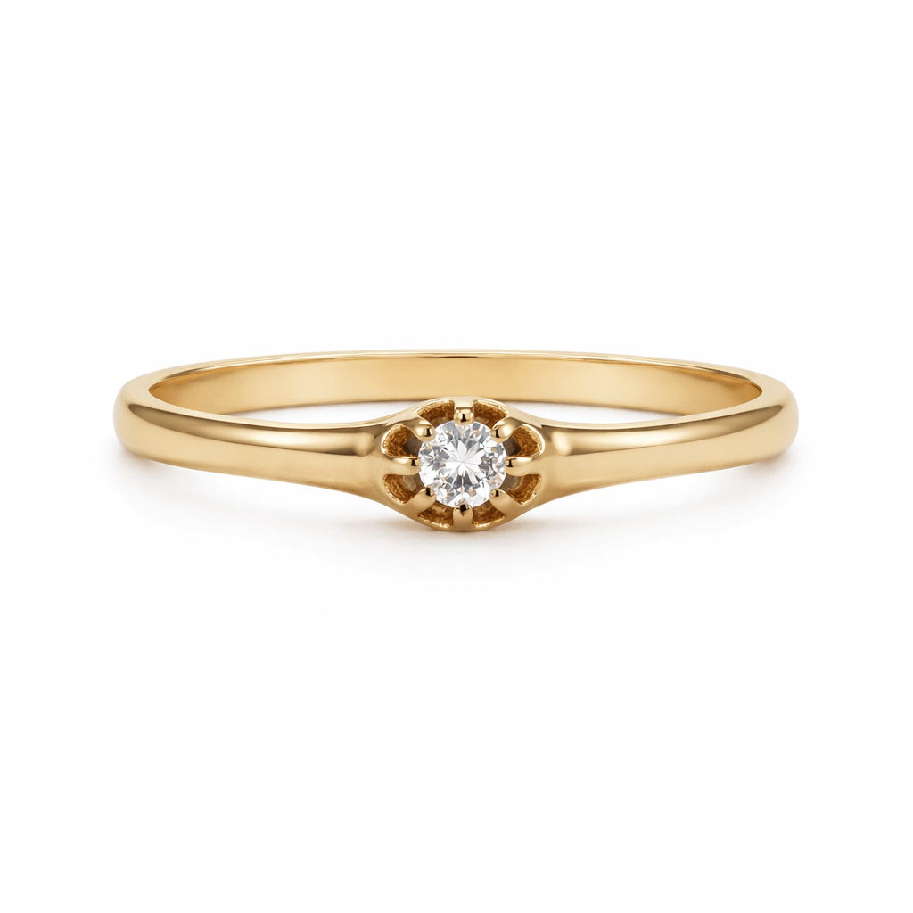 Diamantring 0,08ct i 18k guld - Smyckesbanken