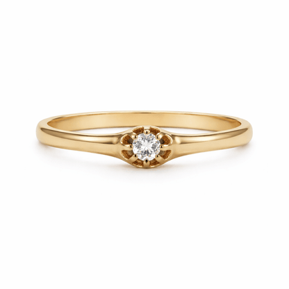 Diamantring 0,08ct i 18k guld - Smyckesbanken