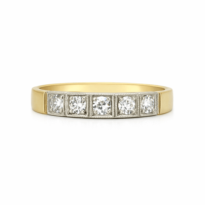 Diamantring 0,25ct och tvåfärgat 18k guld - Smyckesbanken
