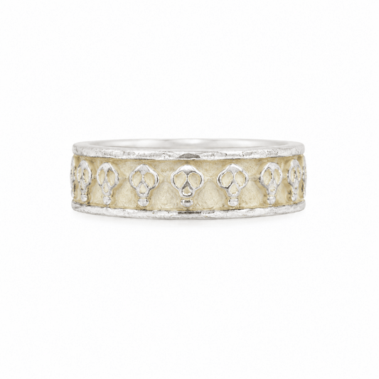 Dödskallering i sterling silver - Smyckesbanken