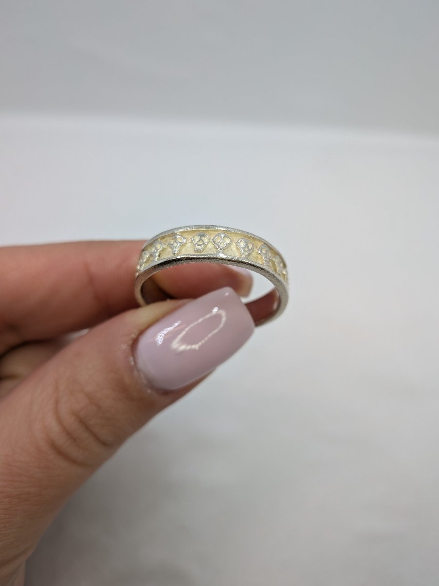 Dödskallering i sterling silver - Smyckesbanken
