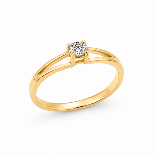 Enstens diamantring 18k guld 0,01 ct - Smyckesbanken