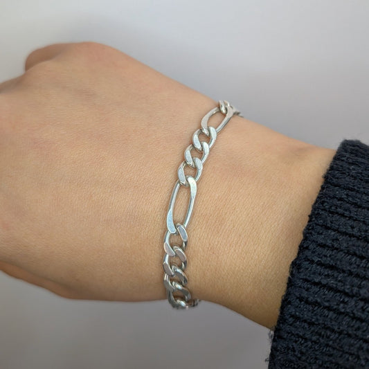 Figaro armband i äkta silver - Smyckesbanken