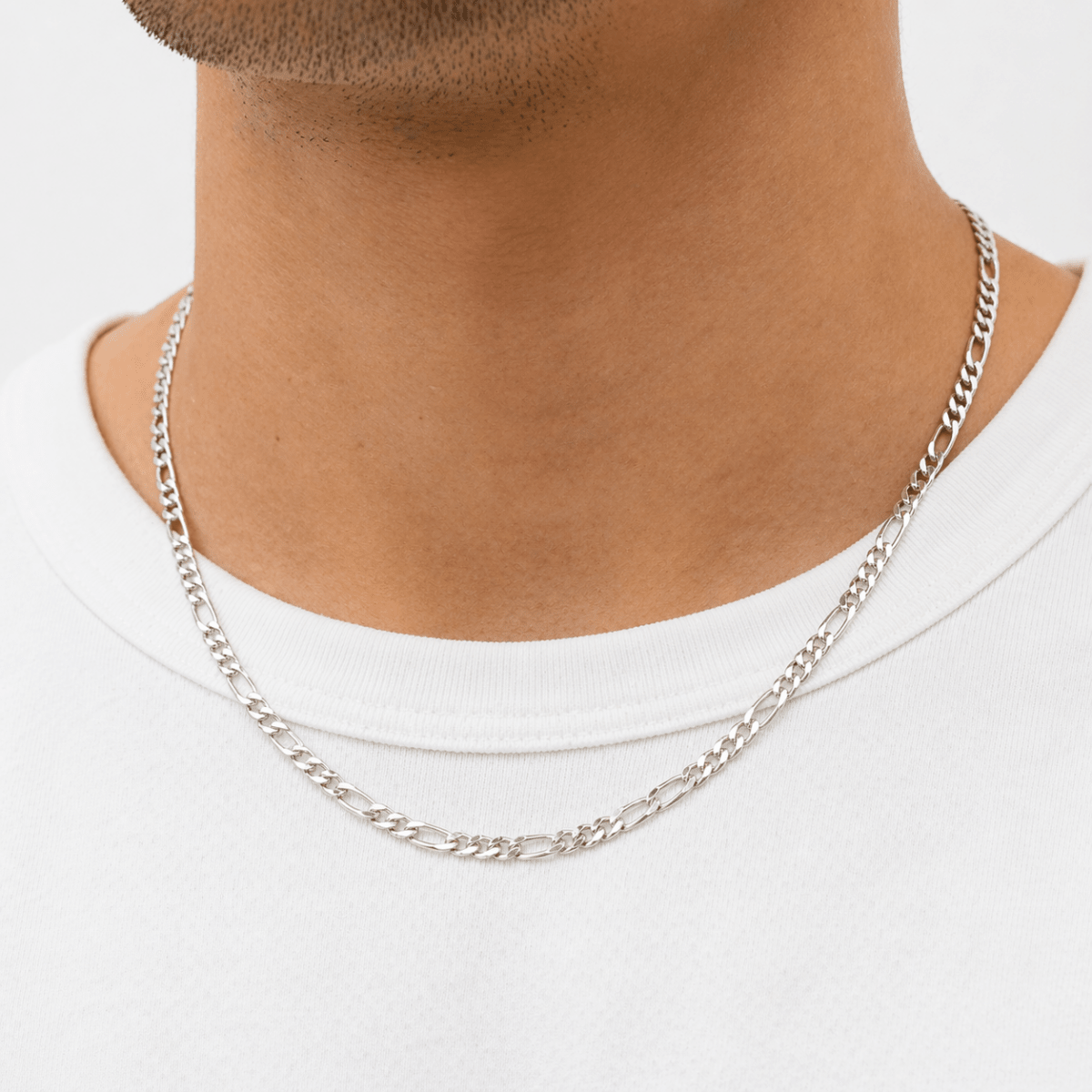 Figaro halsband i Silver 42 cm - Smyckesbanken