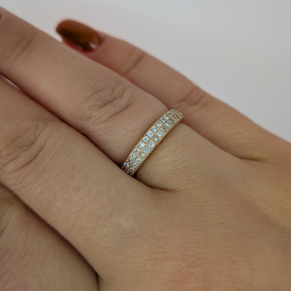 Förgylld silver ring med stenar storlek 17 - Smyckesbanken