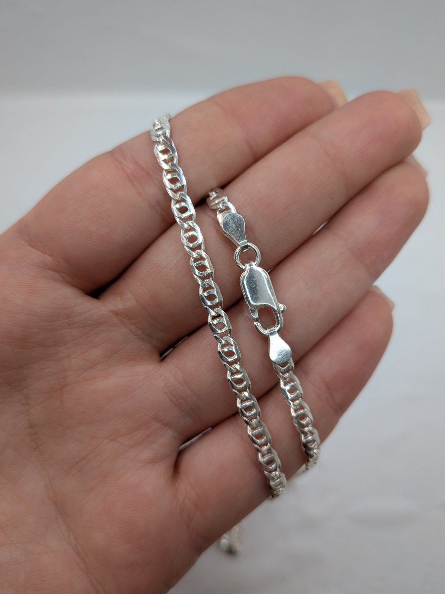 Halsband marinlänk sterling silver - Smyckesbanken