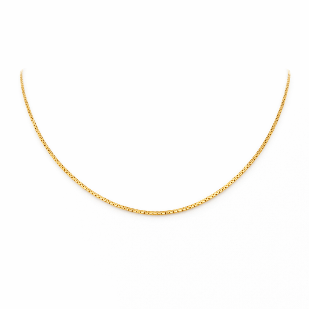 Halsband platt 18k guld - Smyckesbanken