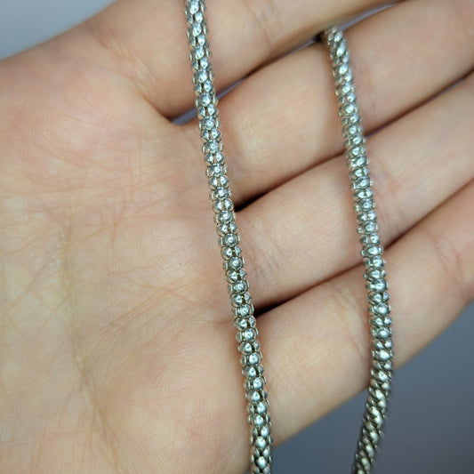 Halsband rund design äkta silver - Smyckesbanken
