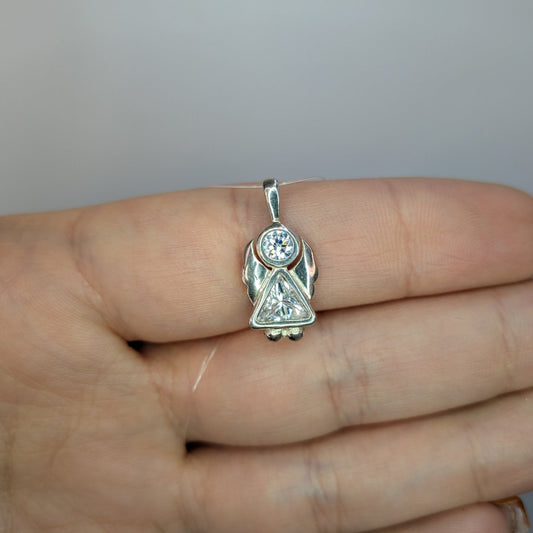 Hängsmycke silver ängel med stenar - Smyckesbanken