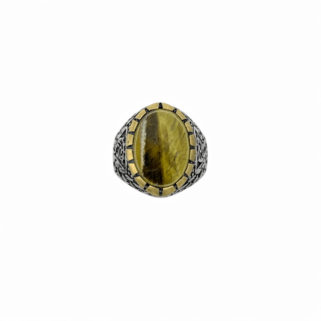 Klackring sterling silver tigeröga - Smyckesbanken